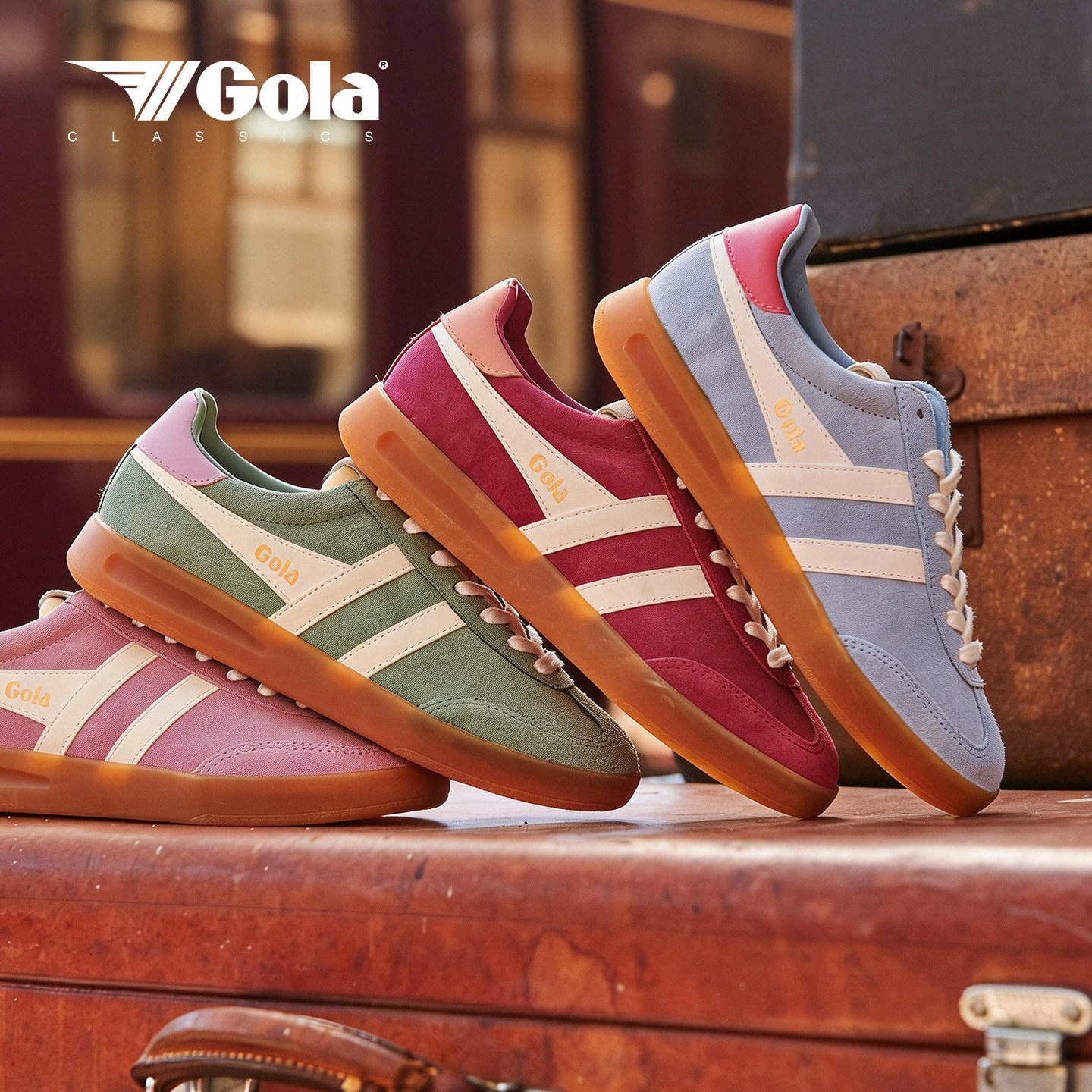 Gola Women's Cyclone26春夏复古德训鞋轻便低帮系带运动休闲鞋女