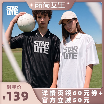 starlite复古球衣反光短袖T恤