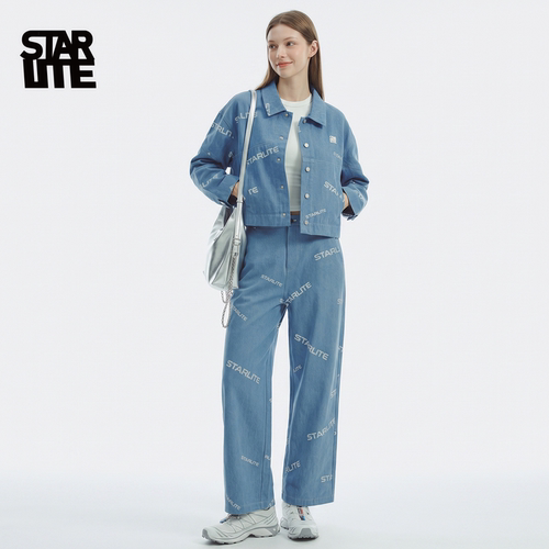 starlite复古牛仔反光套装女