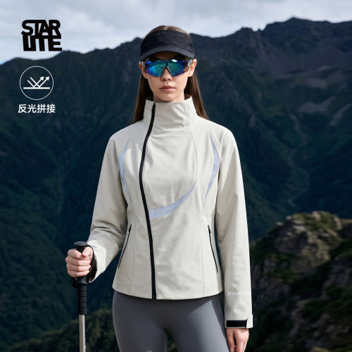 starlite秋季拼接防风夹克女