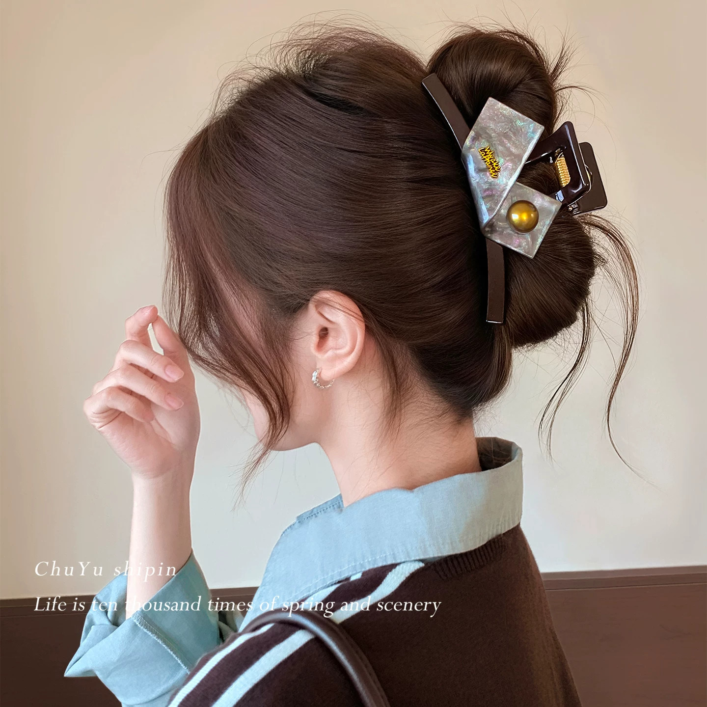 鎏金珠珠金标高级感发饰