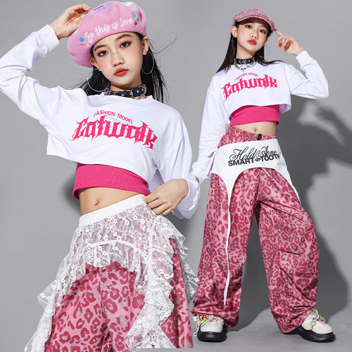 2026新款女童jazz爵士舞演出服少儿多巴胺练功服儿童街舞服装
