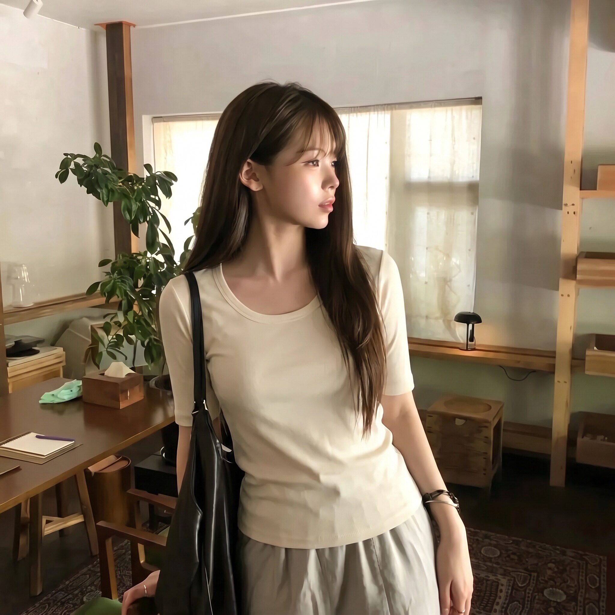 低圆领打底衫女中袖修身性感百搭上衣2026春秋款纯色五分袖t恤女