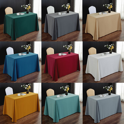 高品质会议桌桌布长方形办公室绒布展会培训桌布丝绒定制酒店台布