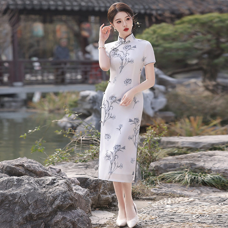 2026新款新款双层女装春夏款立领美人条中式中国风盘扣优雅古典
