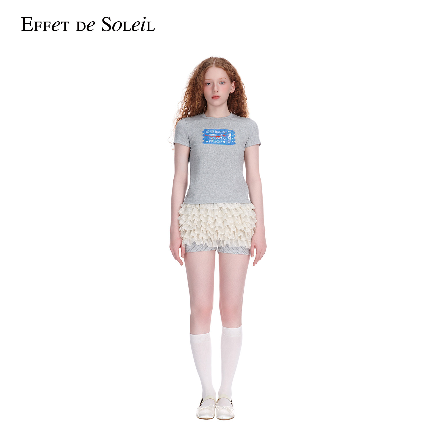 Effet de Soleil中古波点蛋糕裙低腰迷你短裙裤女装新品26夏