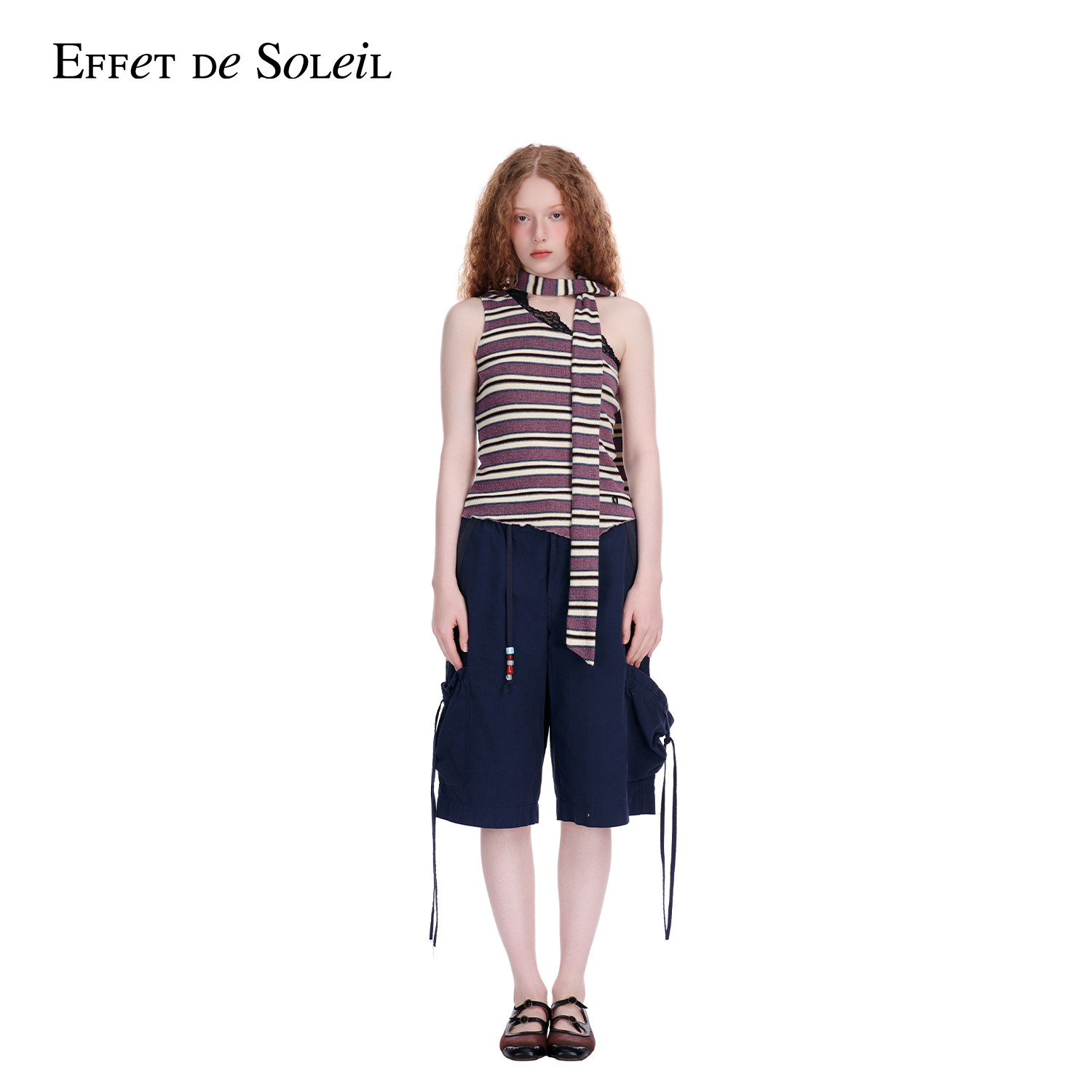 【张艺凡明星同款】Effet de Soleil工装短裤女阔腿休闲中裤新品