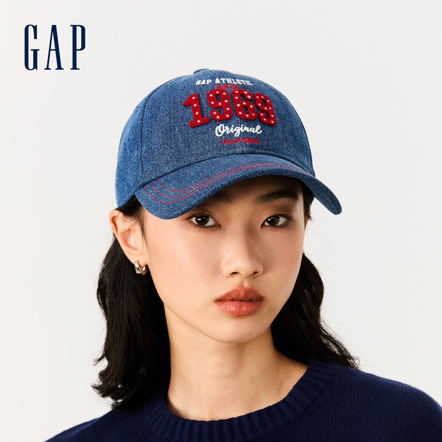 【明星同款】GAP棒球帽户外百搭简约鸭舌帽2026春夏新款男女同款