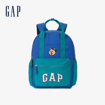 GAP休闲拼色双肩包蓝拼绿背包