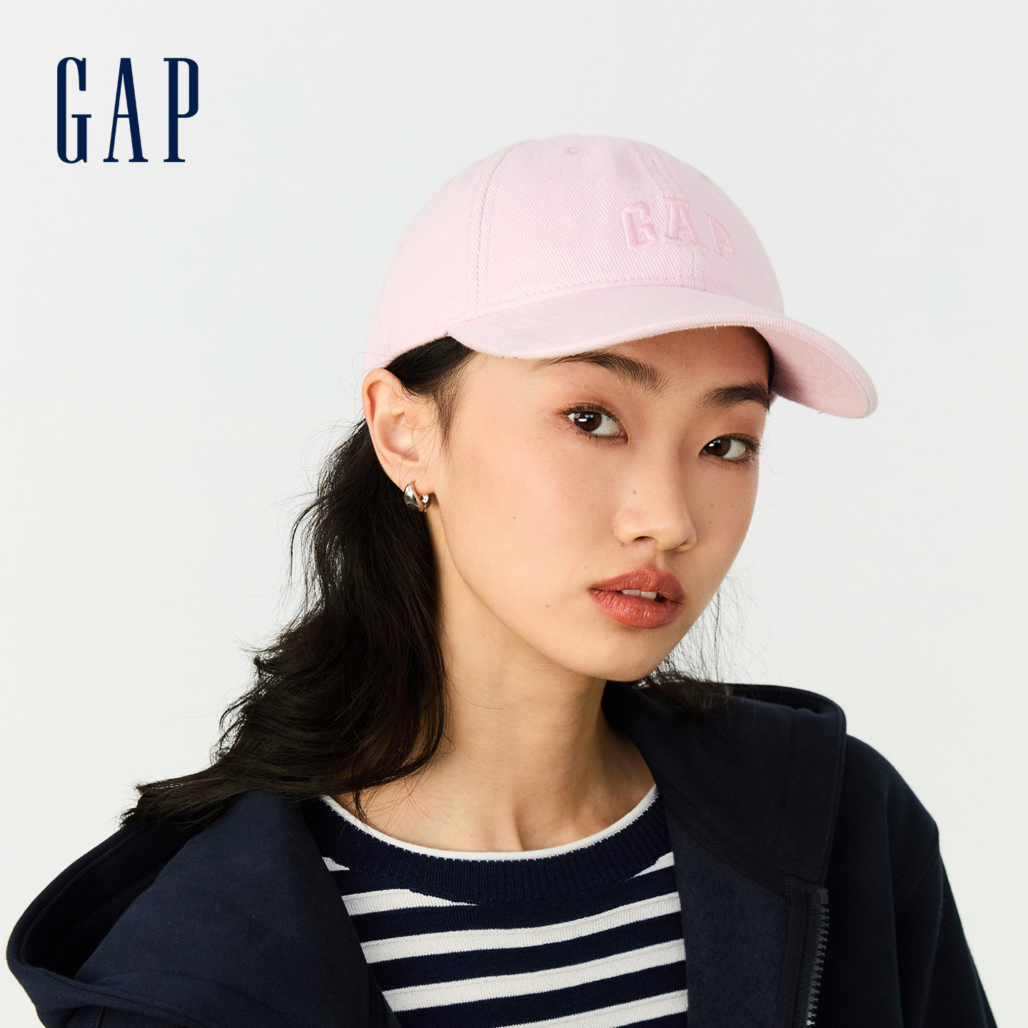 GAP休闲棒球帽韩系情侣显脸小春夏刺绣遮阳帽运动防晒鸭舌帽百搭