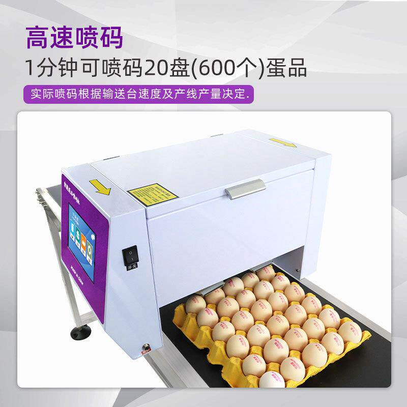 六头鸡蛋喷码机高速整盘喷印生产日期序列号鸭蛋打码机高速喷码机