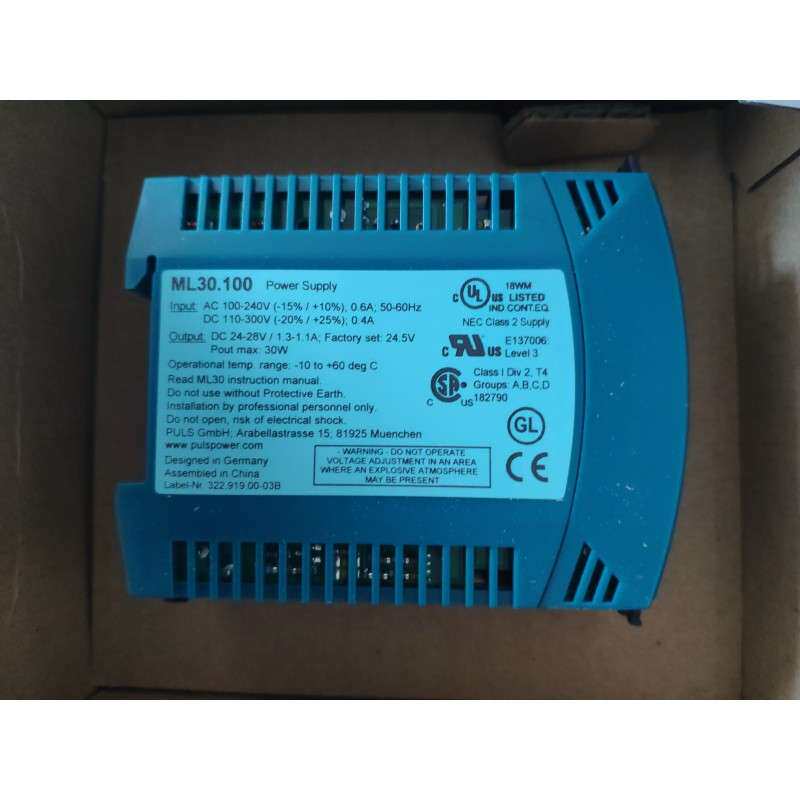 普尔世PULS ML30.100 导轨电源,24V1.3A30W输出,交流