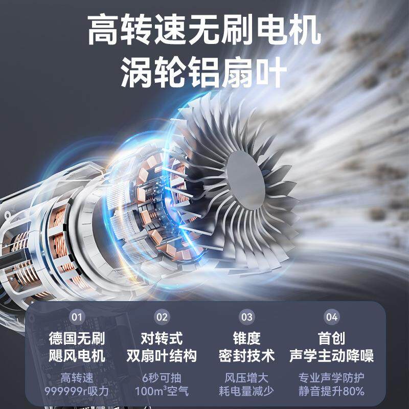 车载吸尘器无刷电机吸尘器折叠手持大功率多用途吸尘器抽真空跨境