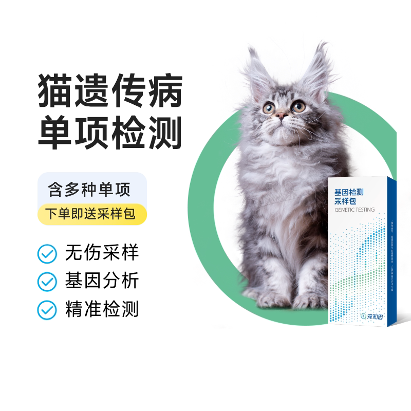 宠知因猫咪遗传疾病基因检测单项