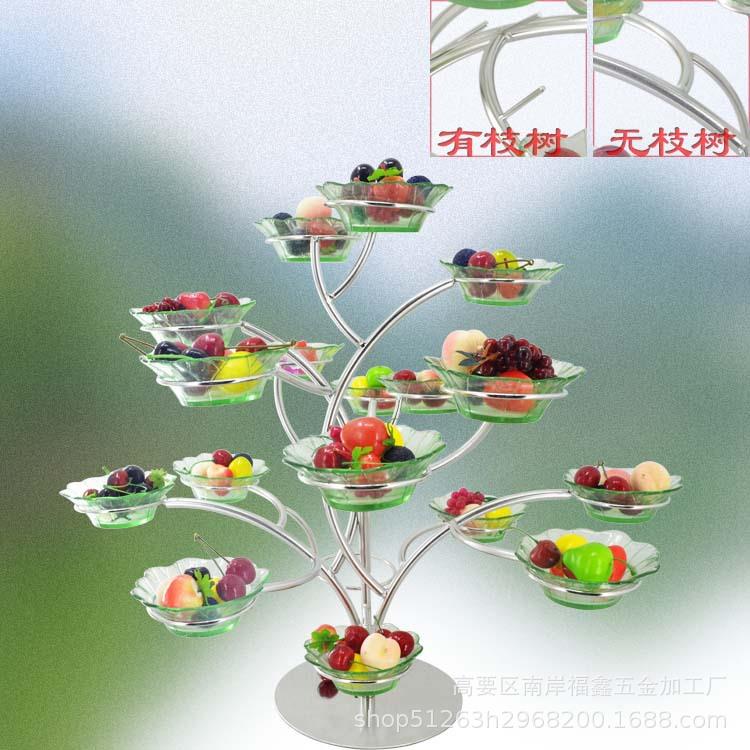 不锈钢水果插架小吃架 桌面摆台气氛 餐厅蔬果点心架