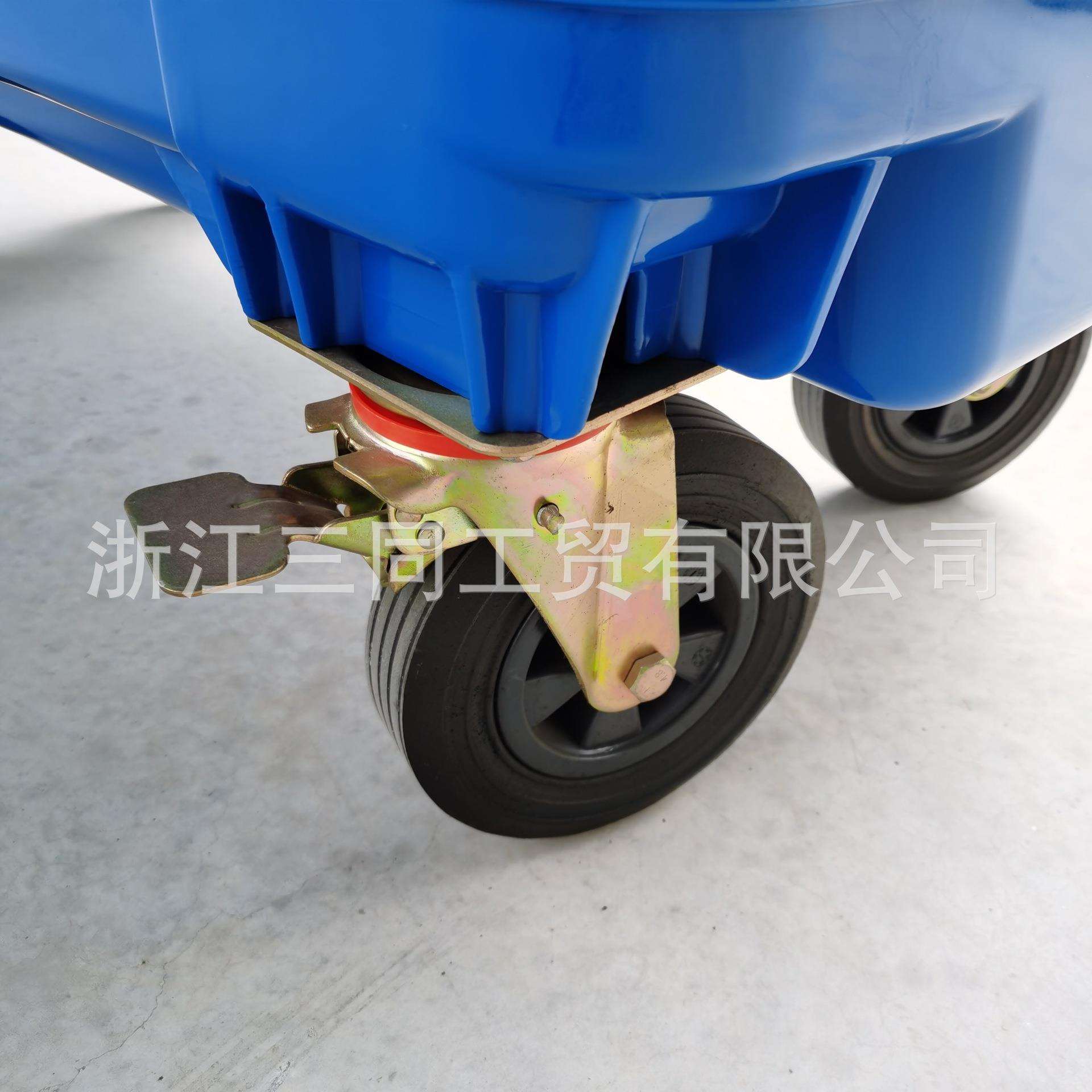 户外660升环卫垃圾桶大号分类垃圾车带脚踏塑料带轮子大号垃圾箱