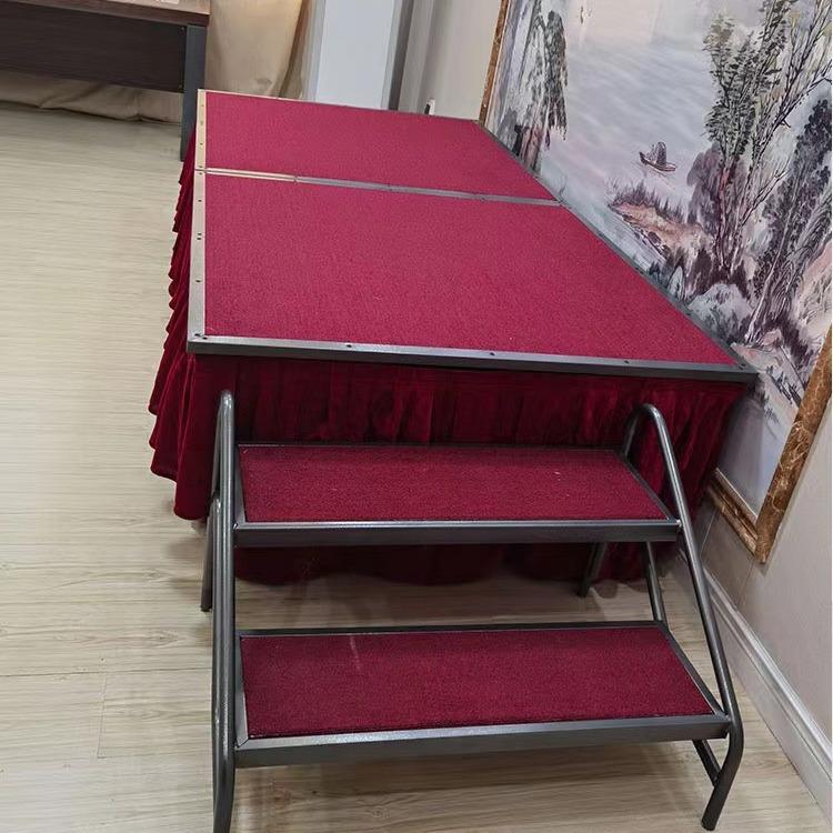 酒店带轮活动可移动舞台板学校拼装婚庆T台钢铁折叠舞台架子拼接