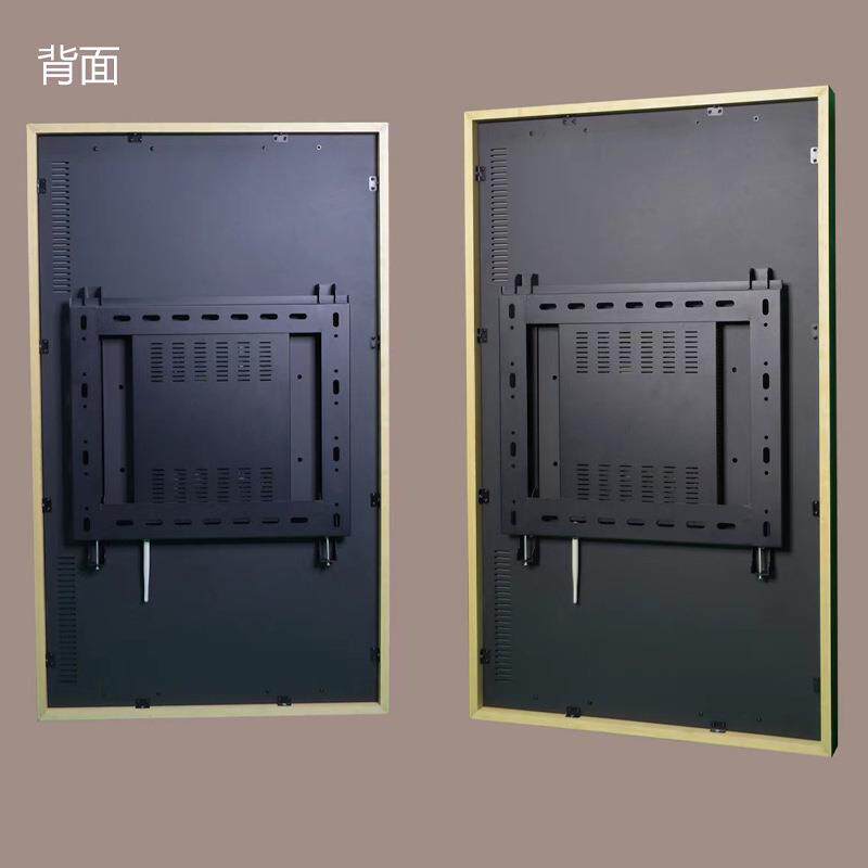 容大彩晶画框显示屏广告机安卓无线4G木质画屏木纹壁挂广告机