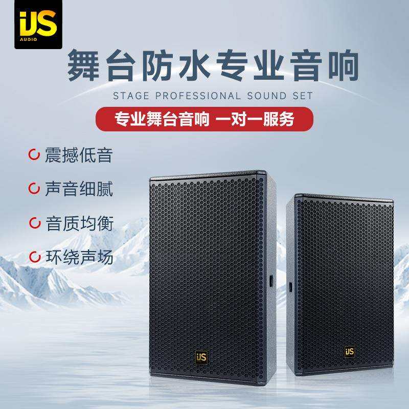 爱爵声专业防水12寸舞台音箱15寸大功率户外演出婚庆返听音响