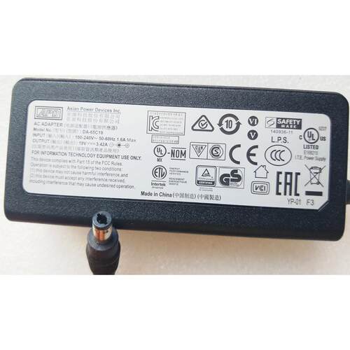 APD亚源19V3.42A电源配接器DA-65C19笔电充电线DC变压器65W