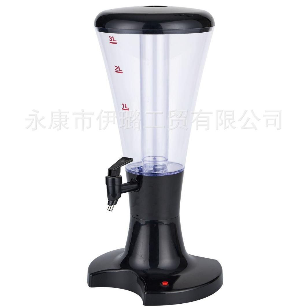 厂家销售好品质3L酒炮带LED灯酒塔酒架果汁桶扎啤酒炮酒吧KTV用品