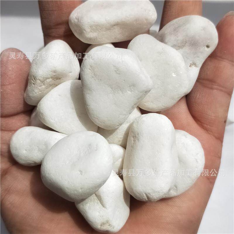 厂家供应白色石头白色小石头白色鹅卵石石头园艺白石子石头白色