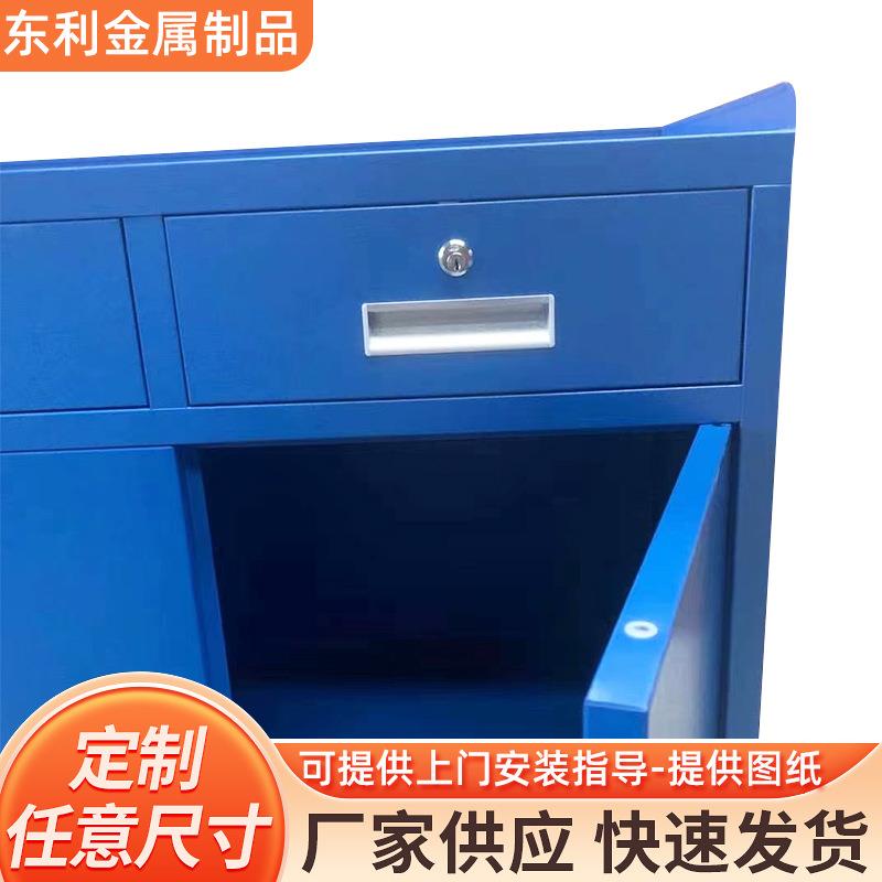 车间五金工具柜厂家 钢制重型双开门储物柜 车床铁皮柜零件存储柜
