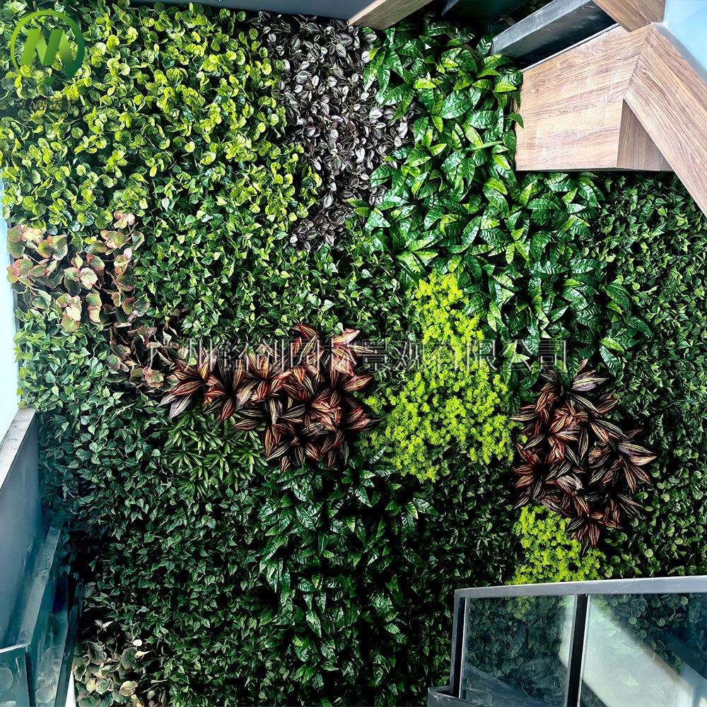 仿真植物墙绿植塑料假花草皮墙面装饰背景形象前台绿色草坪上墙壁