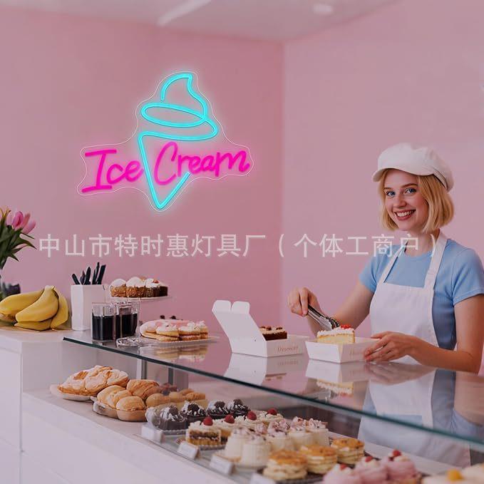 亚马逊Temu外贸跨境工厂直发披萨霓虹灯咖啡装饰灯LED发光广告牌