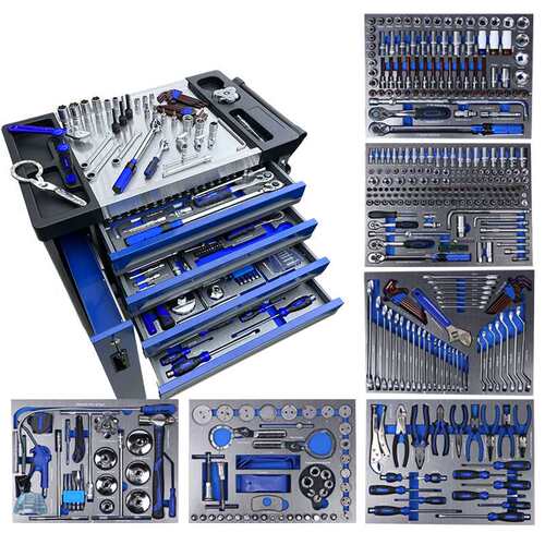 424PCS Tools set Mobile tool cabinet maintenance tool cart