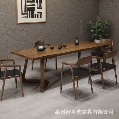 简约茶桌全套新中式实木茶台办公室接待洽谈泡茶桌家用茶桌椅组合