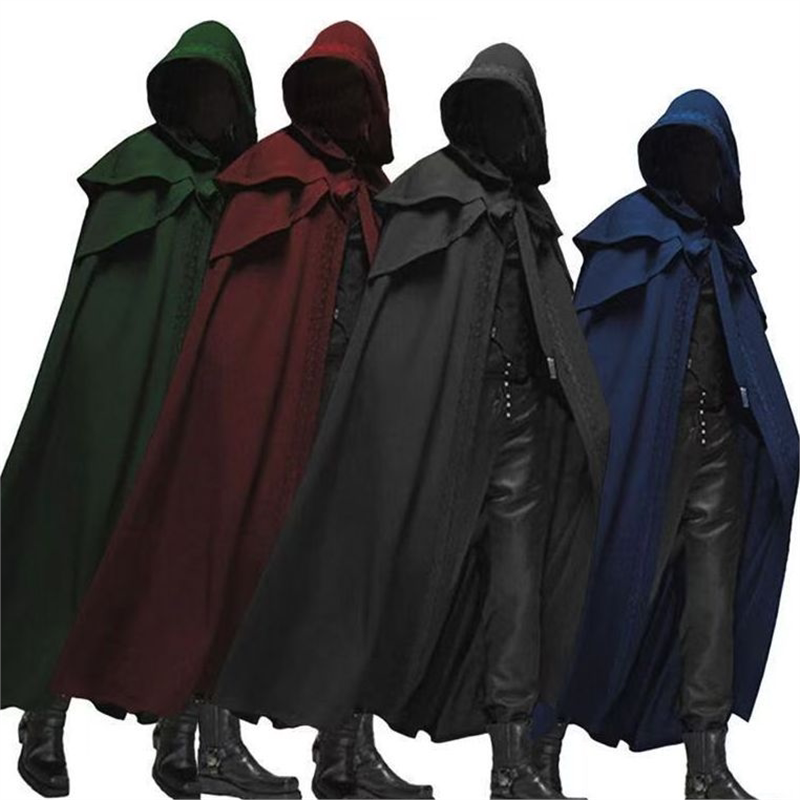 男女 Cloak Halloween cosplay 演出服装黑色万圣节穿搭披风斗篷