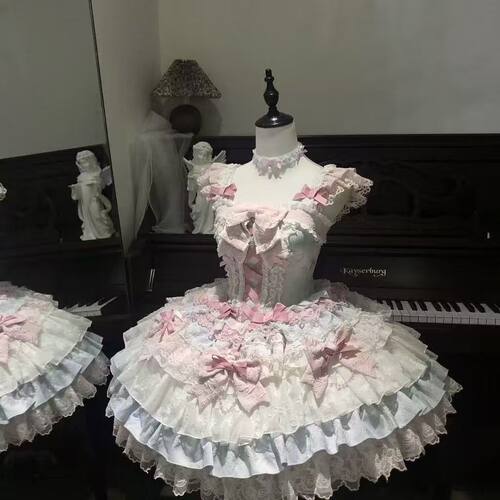 蜜糖甜塔新品芭蕾洋装Lolita裙可爱公主裙洛丽塔吊带连衣裙