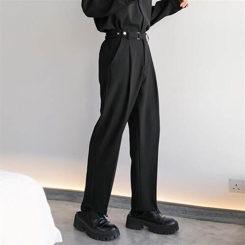 CHICERRO西西里男装高级感休闲男士西裤男款夏垂坠感直筒西装裤子