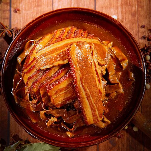 豆丝扣肉四喜丸子各2份