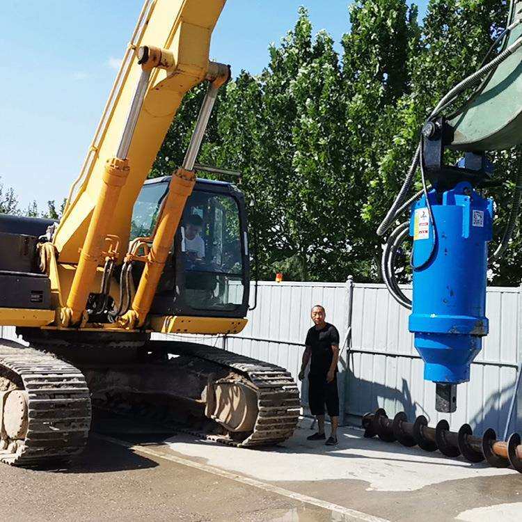多功能钻孔机器 履带挖机用螺旋钻机 工地施工用长螺旋钻机