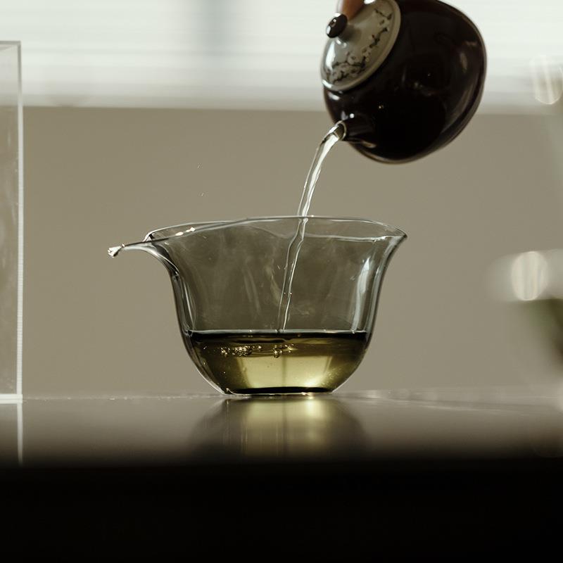 束刻 高硼硅玻璃公道杯葫芦茶海家用均杯匀杯茶道配件不烫手公杯