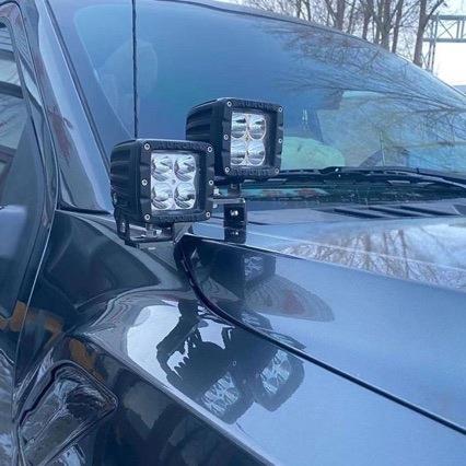 15-20适用福特猛禽F150A柱支架双灯前挡风玻璃机盖灯左右机盖灯架