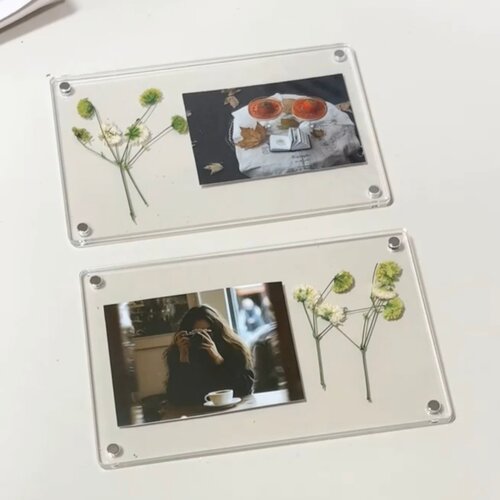 把浪漫永久封存~干花亚克力相框