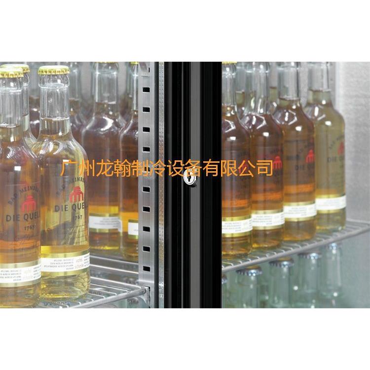 出口款三门啤酒柜冷藏展示冰柜商用酒吧风冷无霜饮料柜带锁