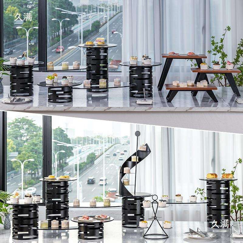 自助餐甜品台摆件展示架冷餐会套装茶歇摆台欧式下午茶蛋糕点心架