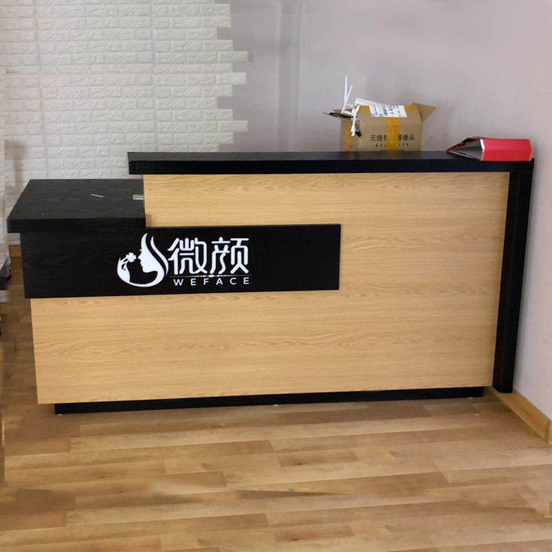 简约复古收银台柜台服装店奶茶甜品店吧台接待台餐饮店面馆转角