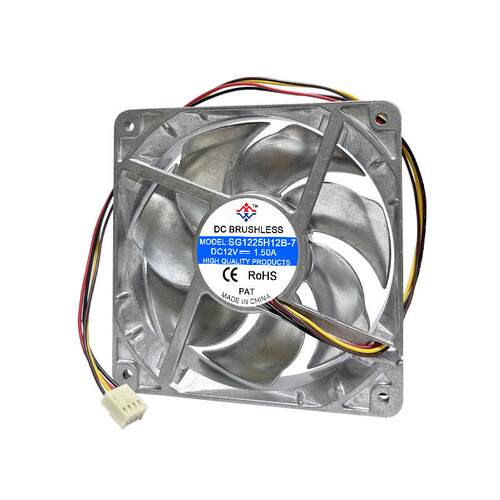 12025 12CM12V1.5A全金属耐高温电脑电源机箱工业机箱散热风扇