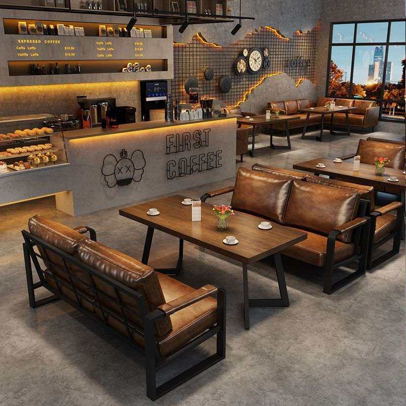 工业风酒吧清吧卡座沙发烧烤店咖啡厅音乐餐吧西餐厅酒馆桌椅组合