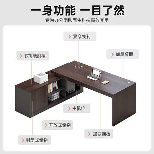 职员双人办公桌面对面员工位简约现代大班台双人位主管台式电脑桌