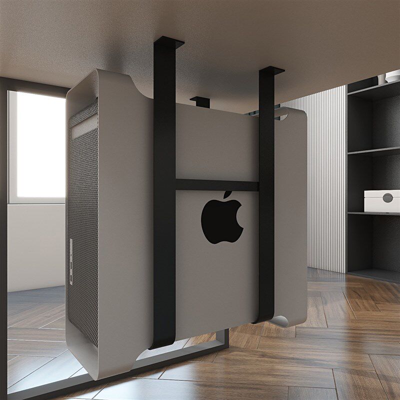 电脑主机拖架悬挂式办公桌下台式主机壳托吊架固定支架壁挂托架配