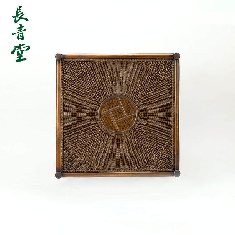 长青4堂藤编中家式餐桌人吃饭桌子中CZJ-716古喝茶茶桌用方桌四餐