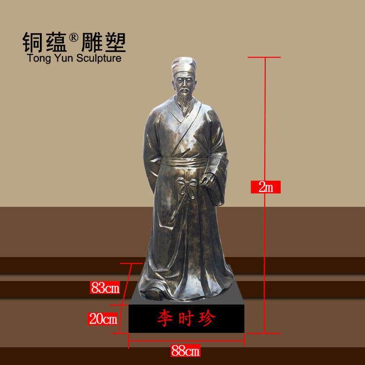玻璃钢神医雕塑 孙思邈雕塑华佗李时珍扁鹊铜像 铸铜十大名医雕塑