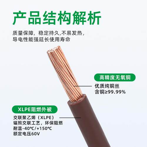宏观盛供应国标QB-D汽车线环保耐寒纯铜低压60V高温150℃薄壁电线