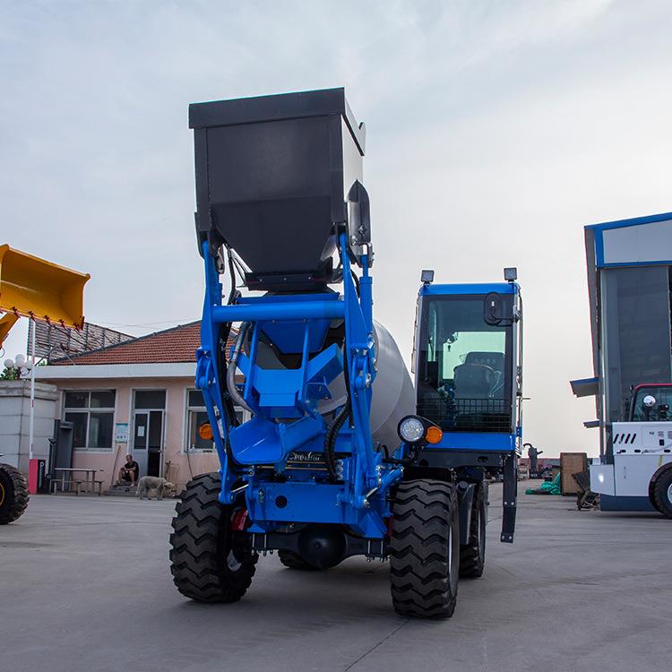 前程自上料混凝土搅拌车 移动一体式 全自动混泥土搅拌运输车